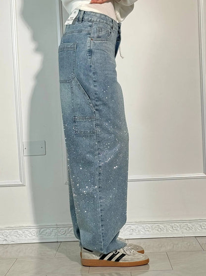 Victoria | Jeans Pailletés Taille Haute