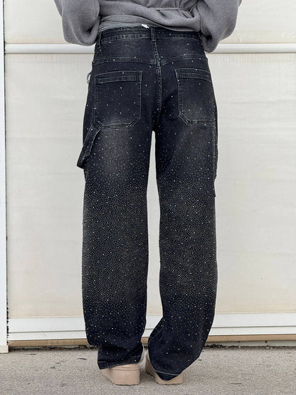Victoria | Jeans Pailletés Taille Haute