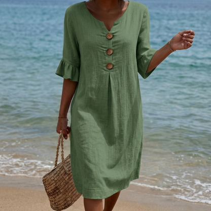 Radmila™ | Robe longue à manches longues avec texture.