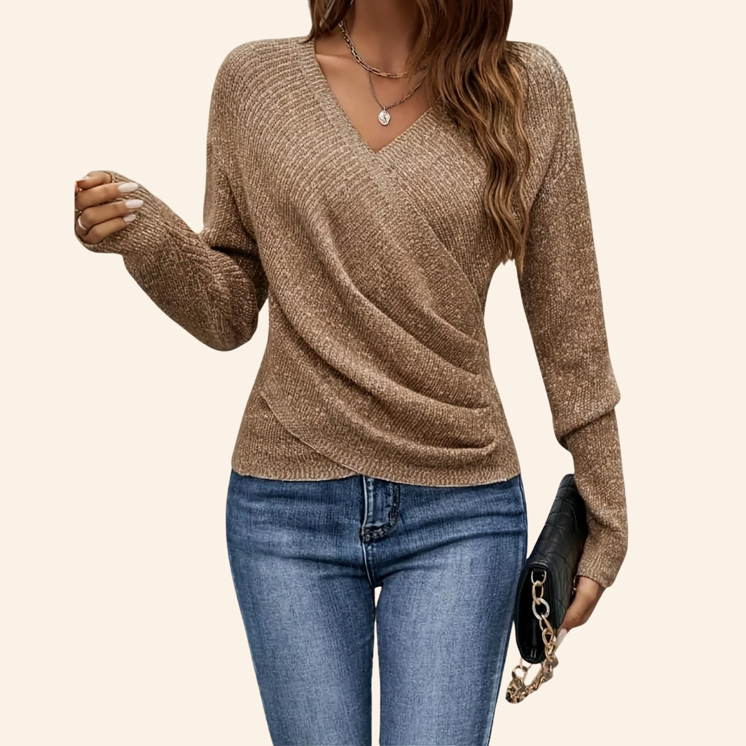 Charlotte | Haut Wrap Élégant avec Décolleté en V