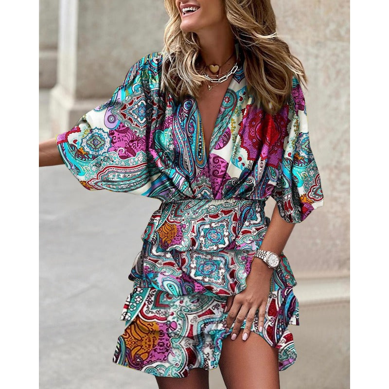 Robe Midi Fleurie - Élégance Intemporelle