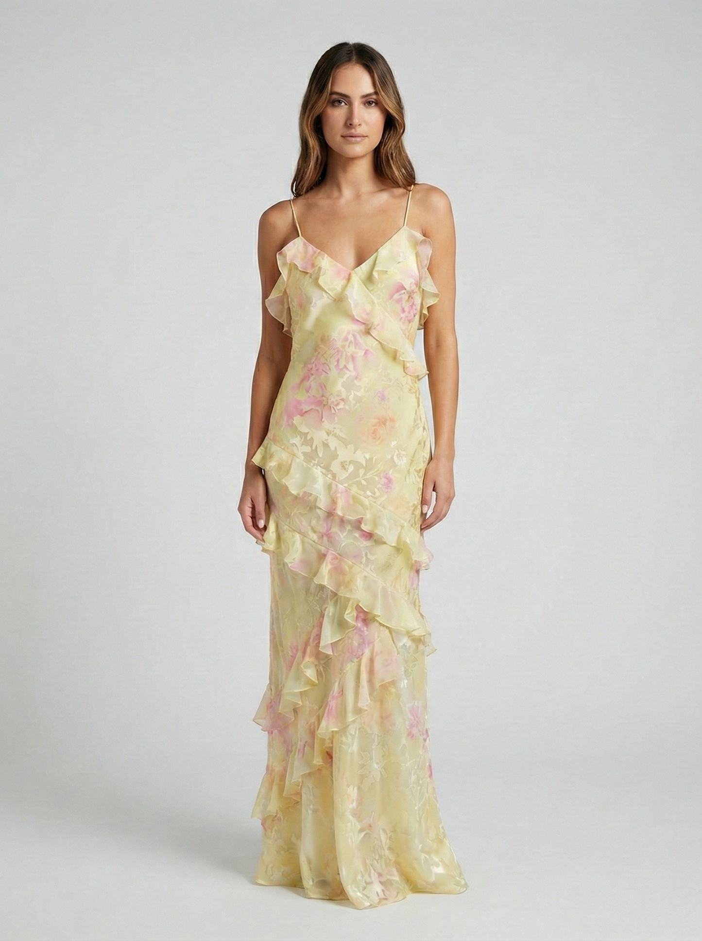 Robe Maxi à Volants Éthérée de Luna