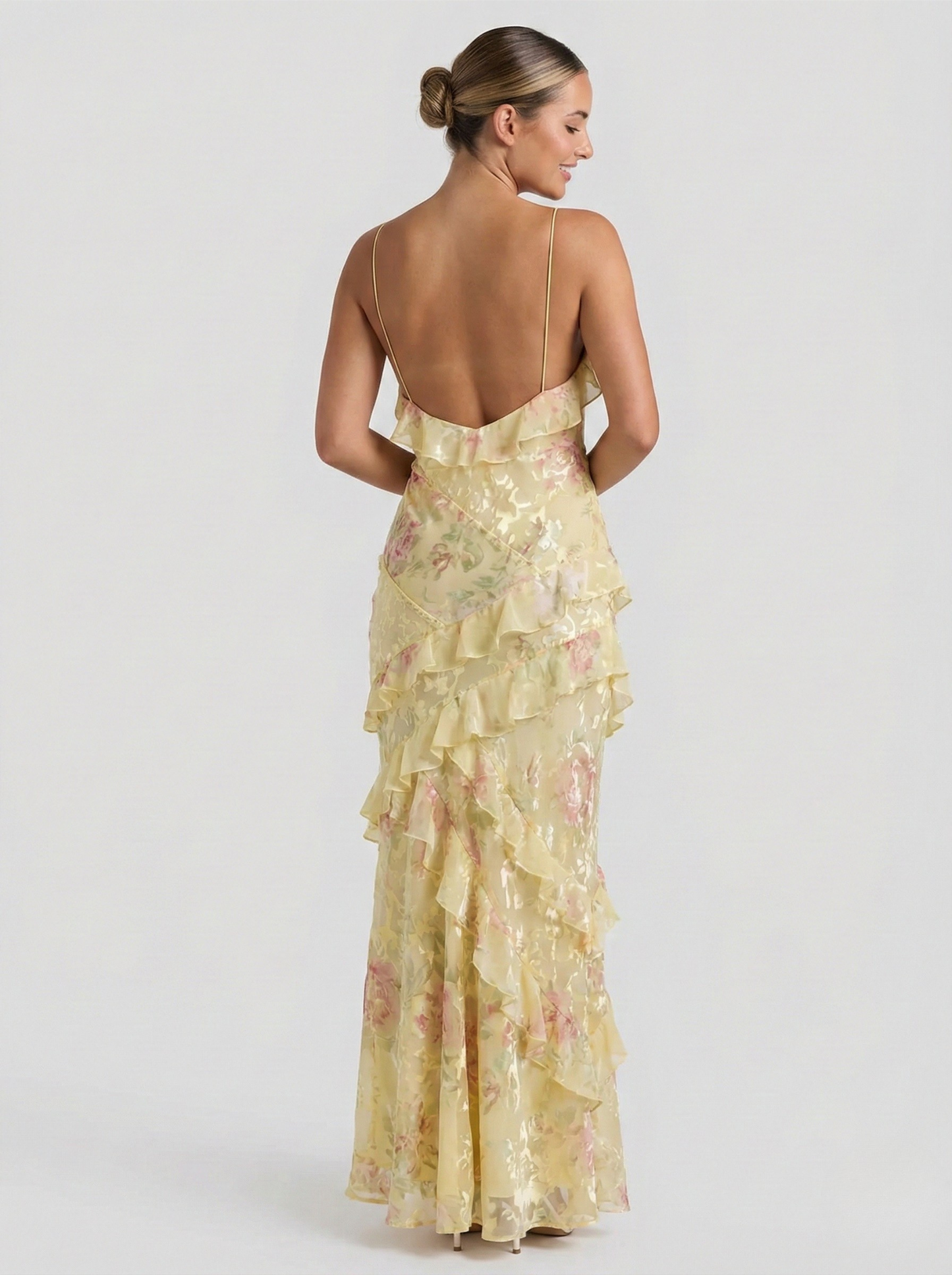 Robe Maxi à Volants Éthérée de Luna