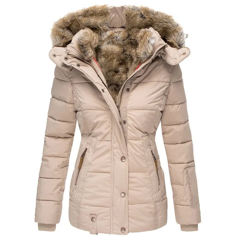 Grace - Veste en Cuir Chaude et Confortable pour l'Hiver
