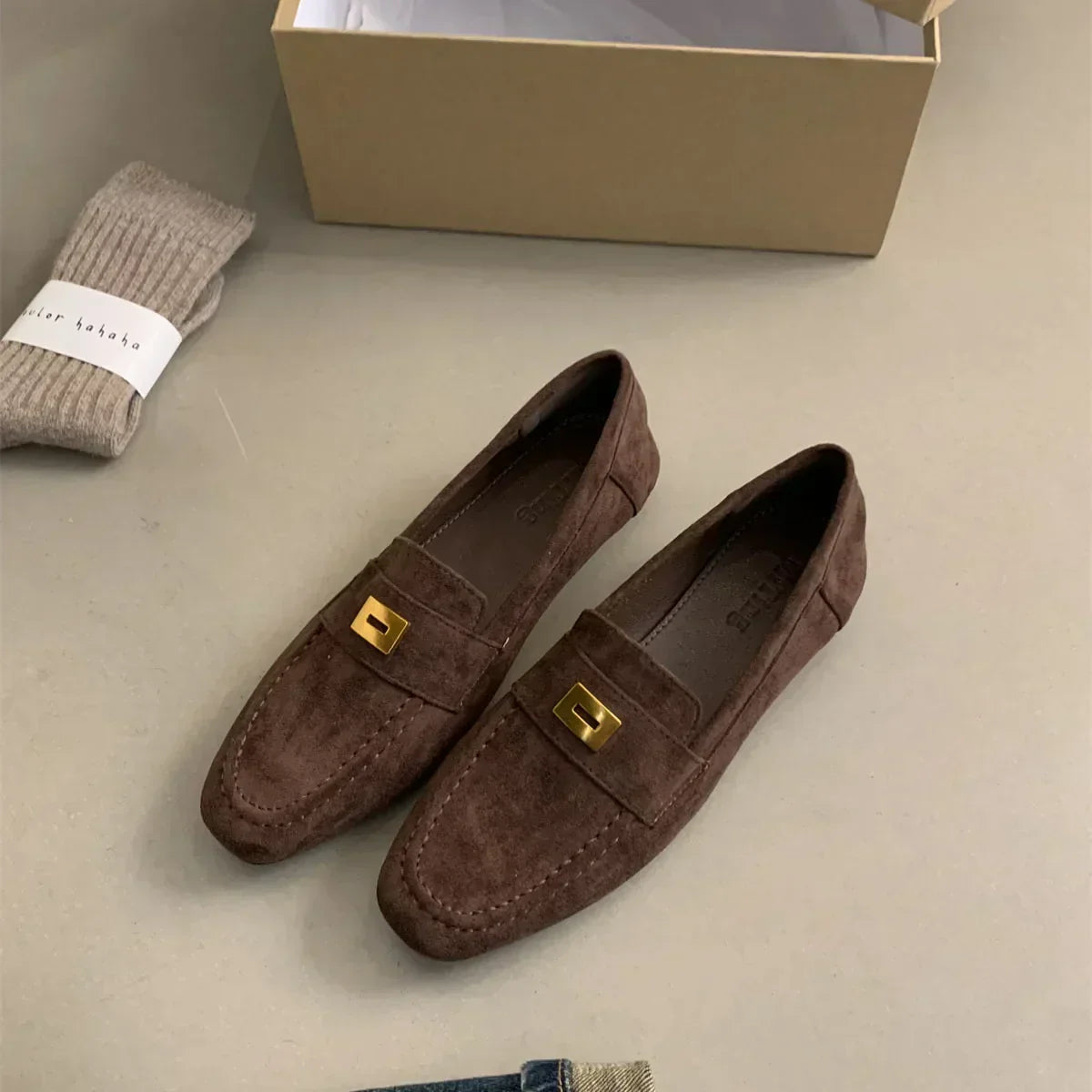 Malou® | Chaussures Britanniques en Daim Léger