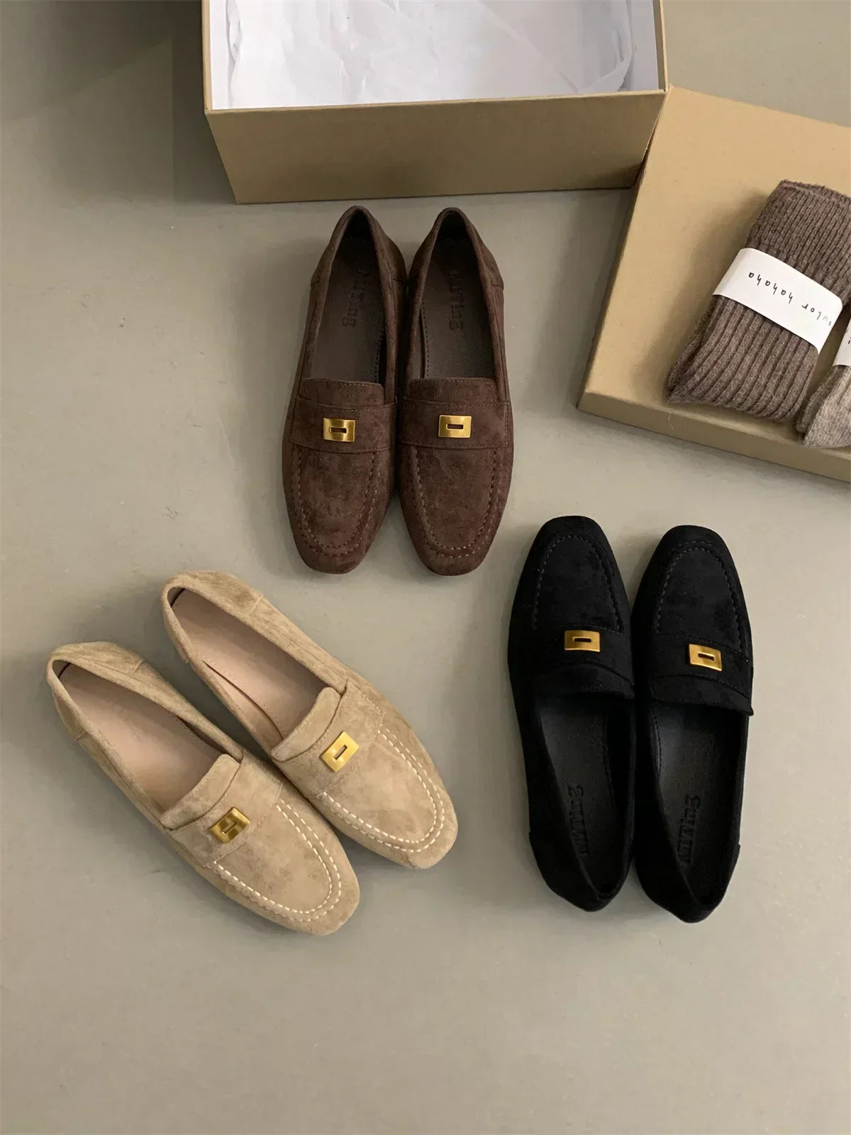 Malou® | Chaussures Britanniques en Suède Léger