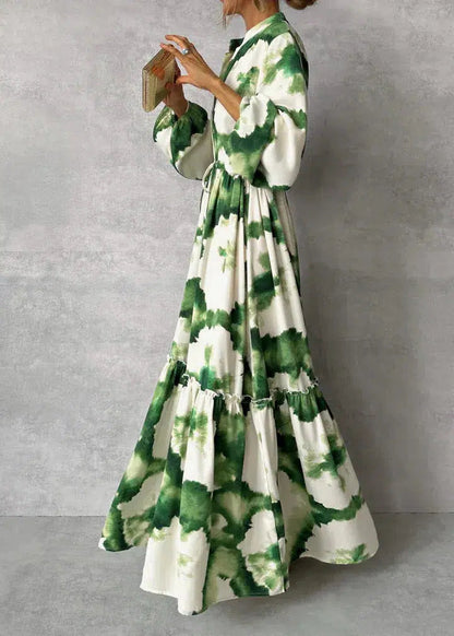 Robe Maxi à Taille Nouée Enchantée de Luna