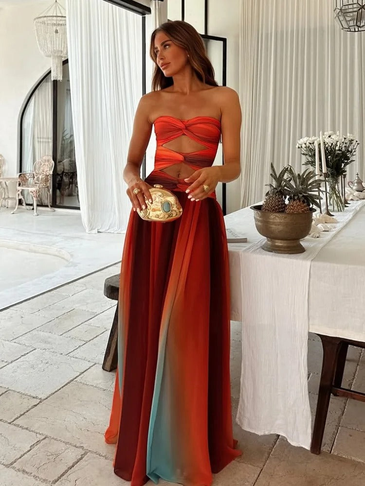 Robe Maxi Décolleté Mirage de Luna
