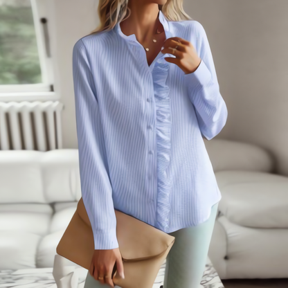 Grace – Blouse Boutonnée Volante