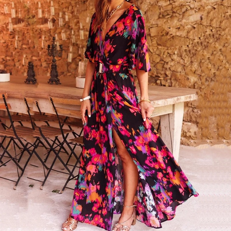 Aurélie | Robe d'été Chic pour femme | Maxi