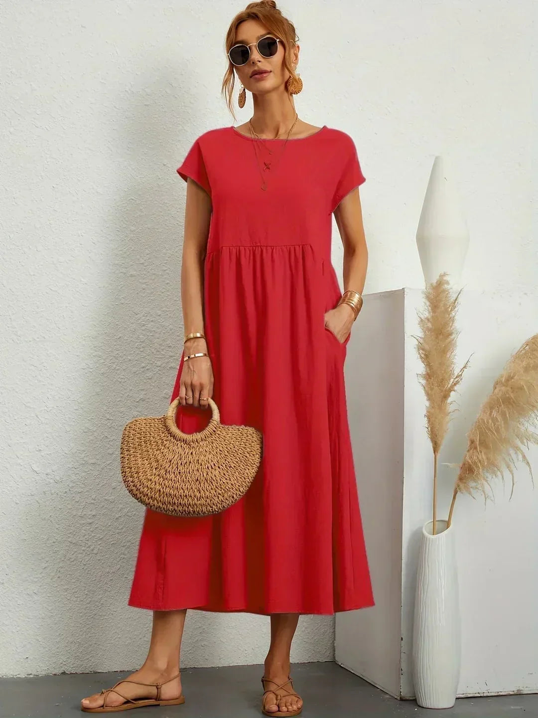 Gabrielle™ — Robe midi fluide élégance intemporelle