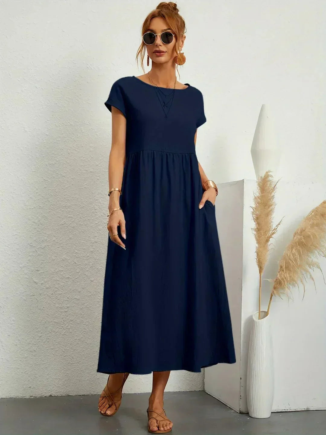Gabrielle™ — Robe midi fluide élégance intemporelle