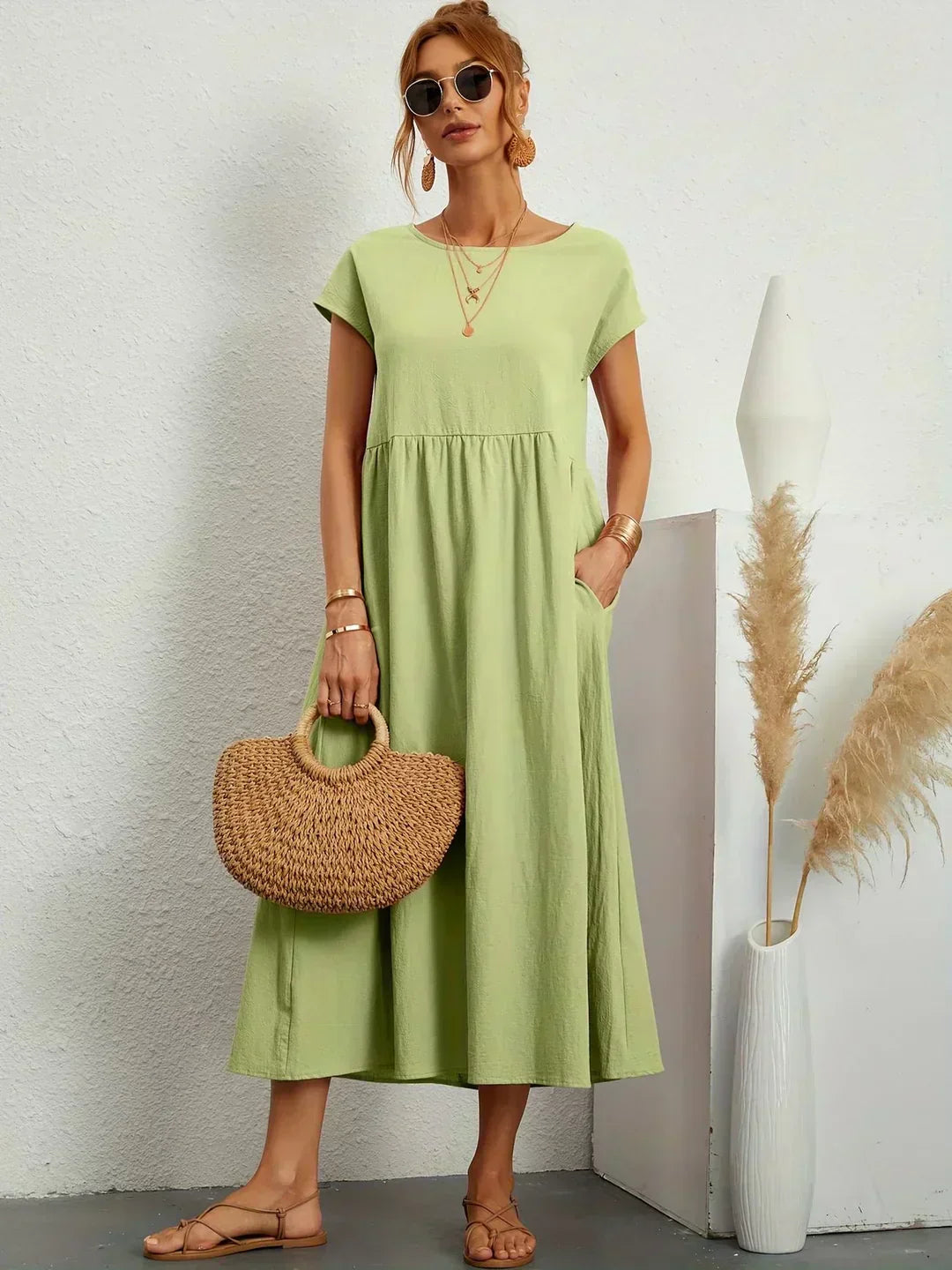 Ursina™ | Robe Midi Fluide.