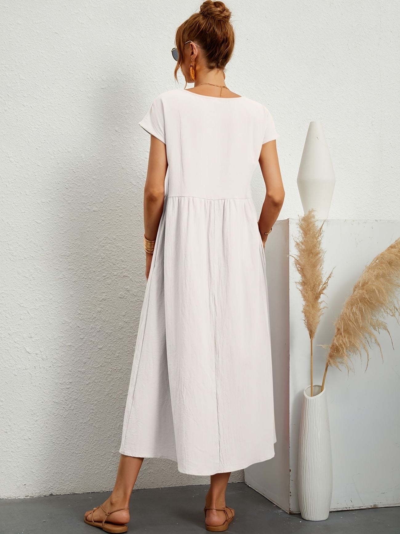 Camell - Robe à col rond