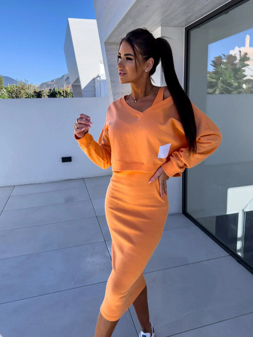 ONDINE – ROBE SUPERPOSÉE EN TRICOT ÉLÉGANTE DUO
