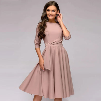 Élodie | Robe d'invitée de Mariage Simple pour femme | Midi