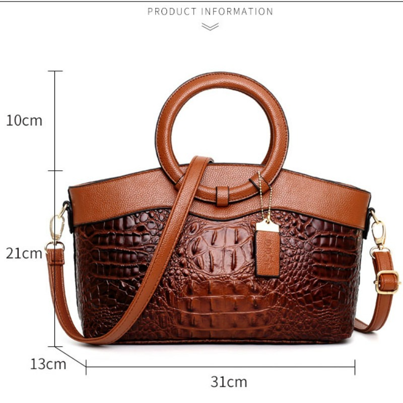 Oriana - Sac à Main Crocodile avec Dégradé Rétro