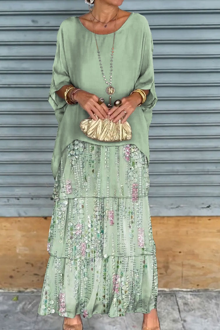 Robe Cape Nora - Vert Clair