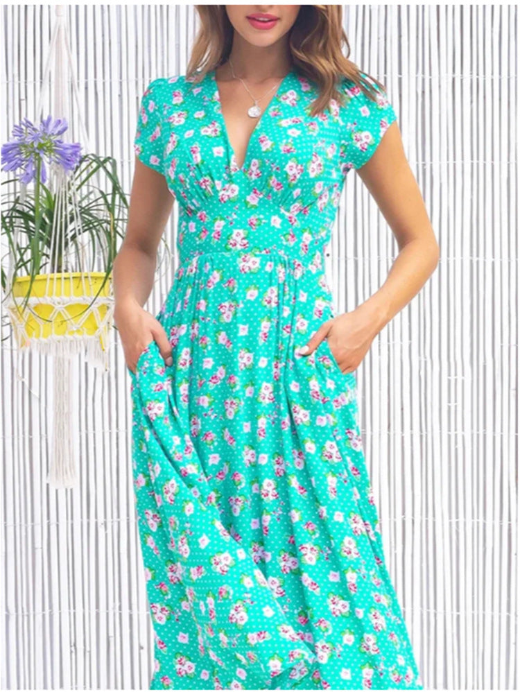 Fienna – Robe Midi avec Boutons à l'Avant