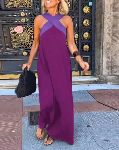Quirine™ | Robe Maxi avec Croisé Avant.