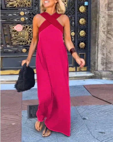 Quirine™ | Robe Maxi avec Croisé Avant.