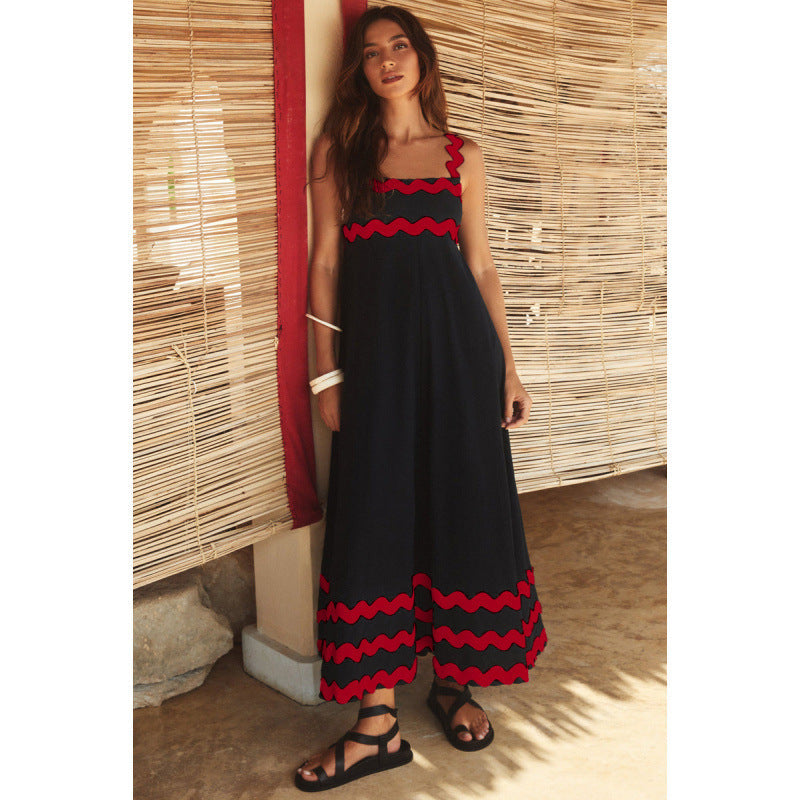 Wrenley - Robe Maxi Boho avec Décolleté Découpé