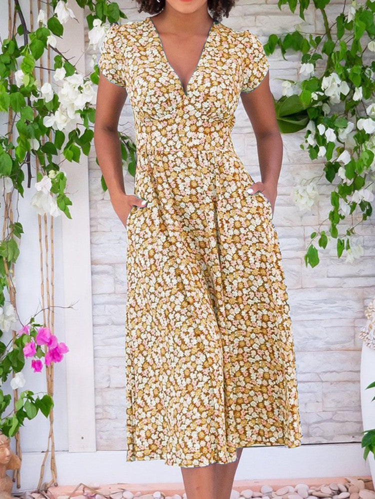 Fienna – Robe Midi avec Boutons à l'Avant