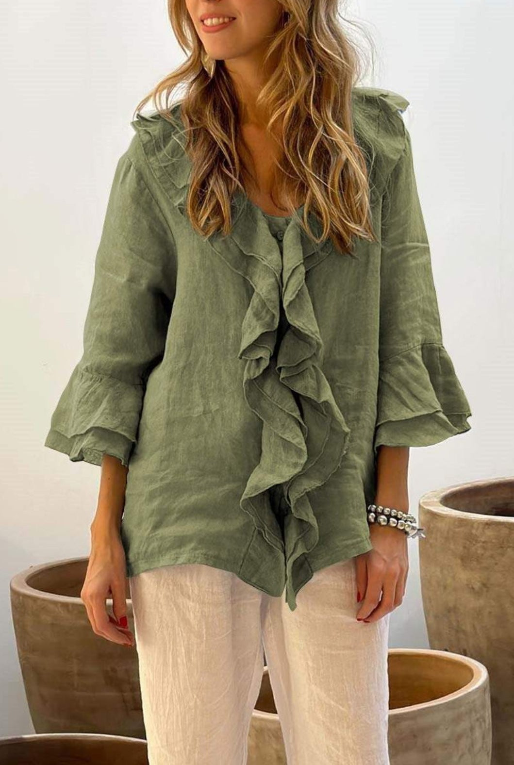 Primrose – Blouse Tunique à Volants