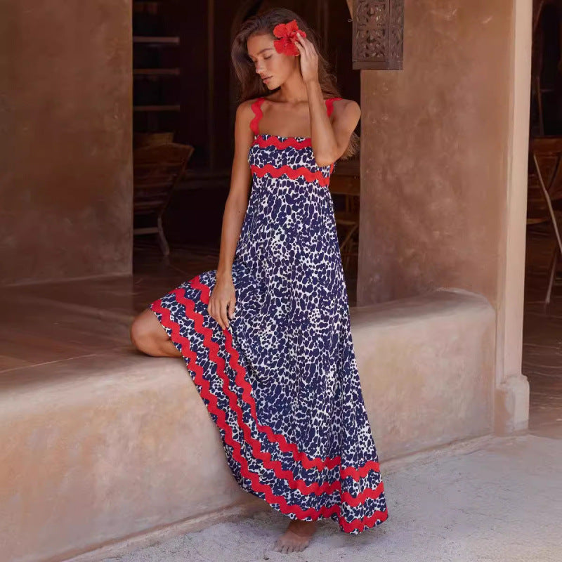 Wrenley - Robe Maxi Boho avec Décolleté Découpé