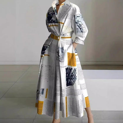 Robe Longue Portefeuille Élégante à Col - Chic et Intemporel