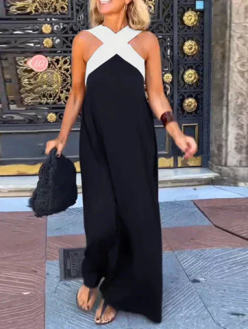 Quirine™ | Robe Maxi avec Croisé Avant.