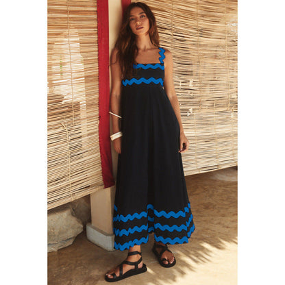 Wrenley - Robe Maxi Boho avec Décolleté Découpé