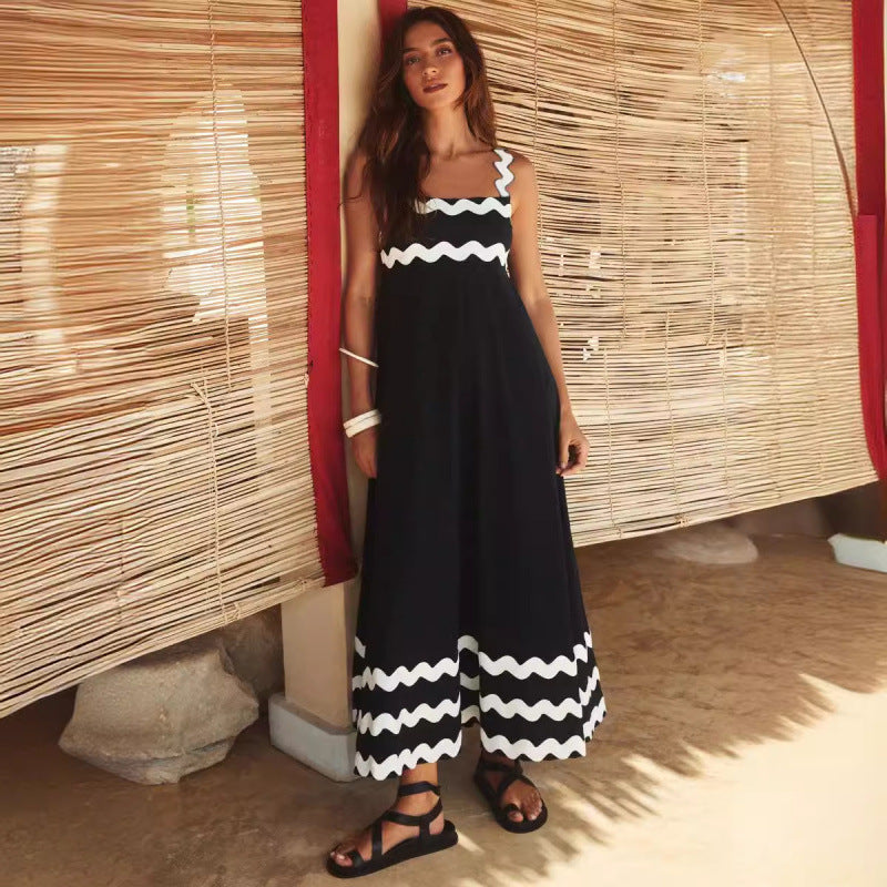 Wrenley - Robe Maxi Boho avec Décolleté Découpé