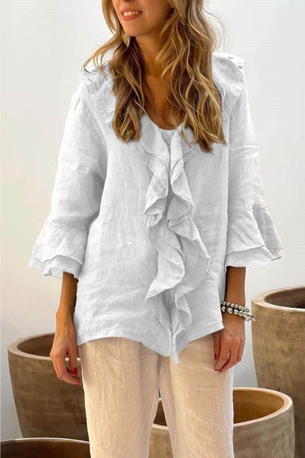 Primrose – Blouse Tunique à Volants