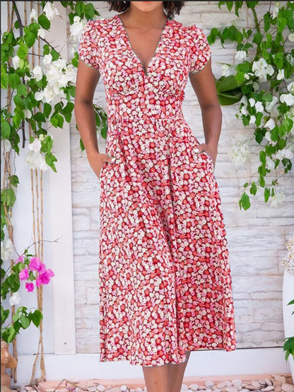 Fienna – Robe Midi avec Boutons à l'Avant