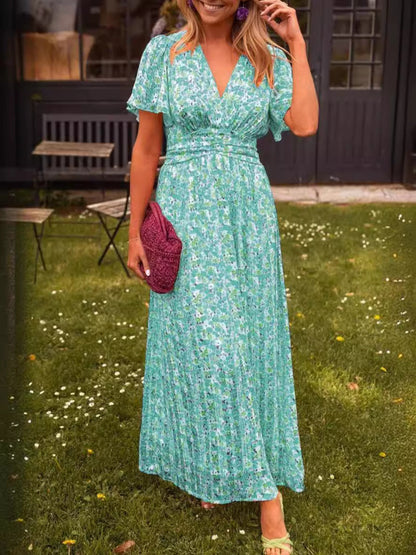 Elis – Robe longue et fluide avec imprimé floral