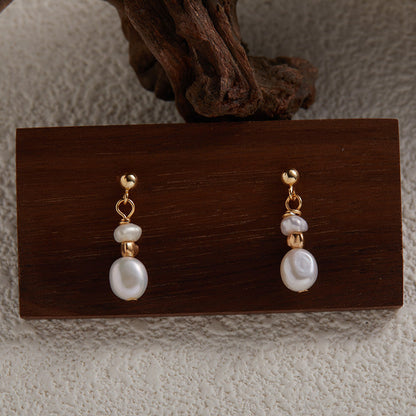 Boucles d'oreilles goutte de perles intemporelles
