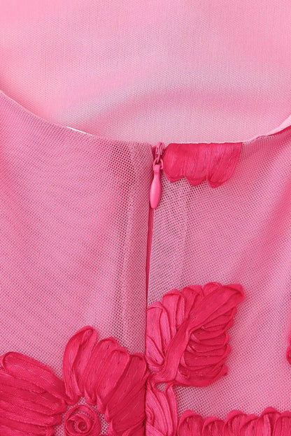 Calliope - Robe Maxi en Maille avec Applications Florales