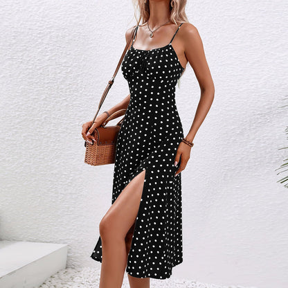 Quenby – Robe Midi à Pois