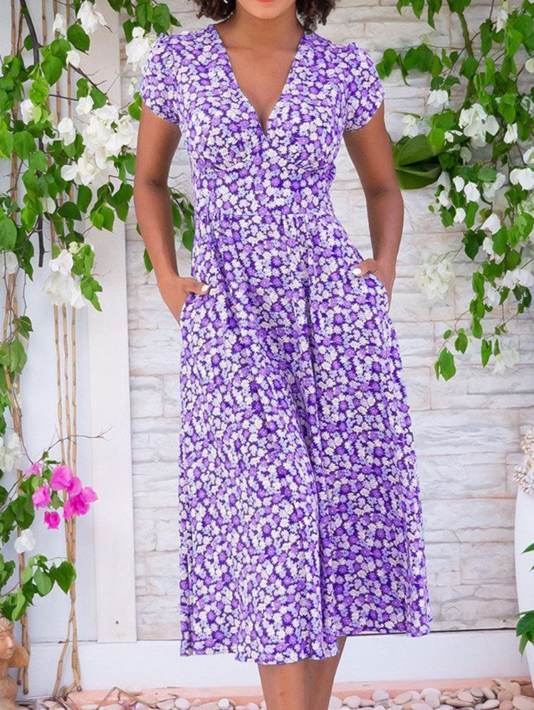 Fienna – Robe Midi avec Boutons à l'Avant