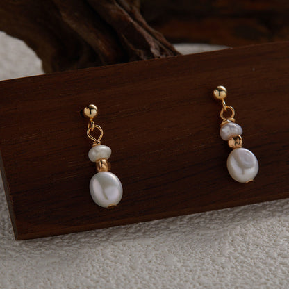 Boucles d'oreilles goutte de perles intemporelles