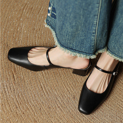 Alicia – Mules en Cuir Naturel
