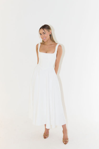 Melisandre - Robe Midi Femme, Élégante & Polyvalente