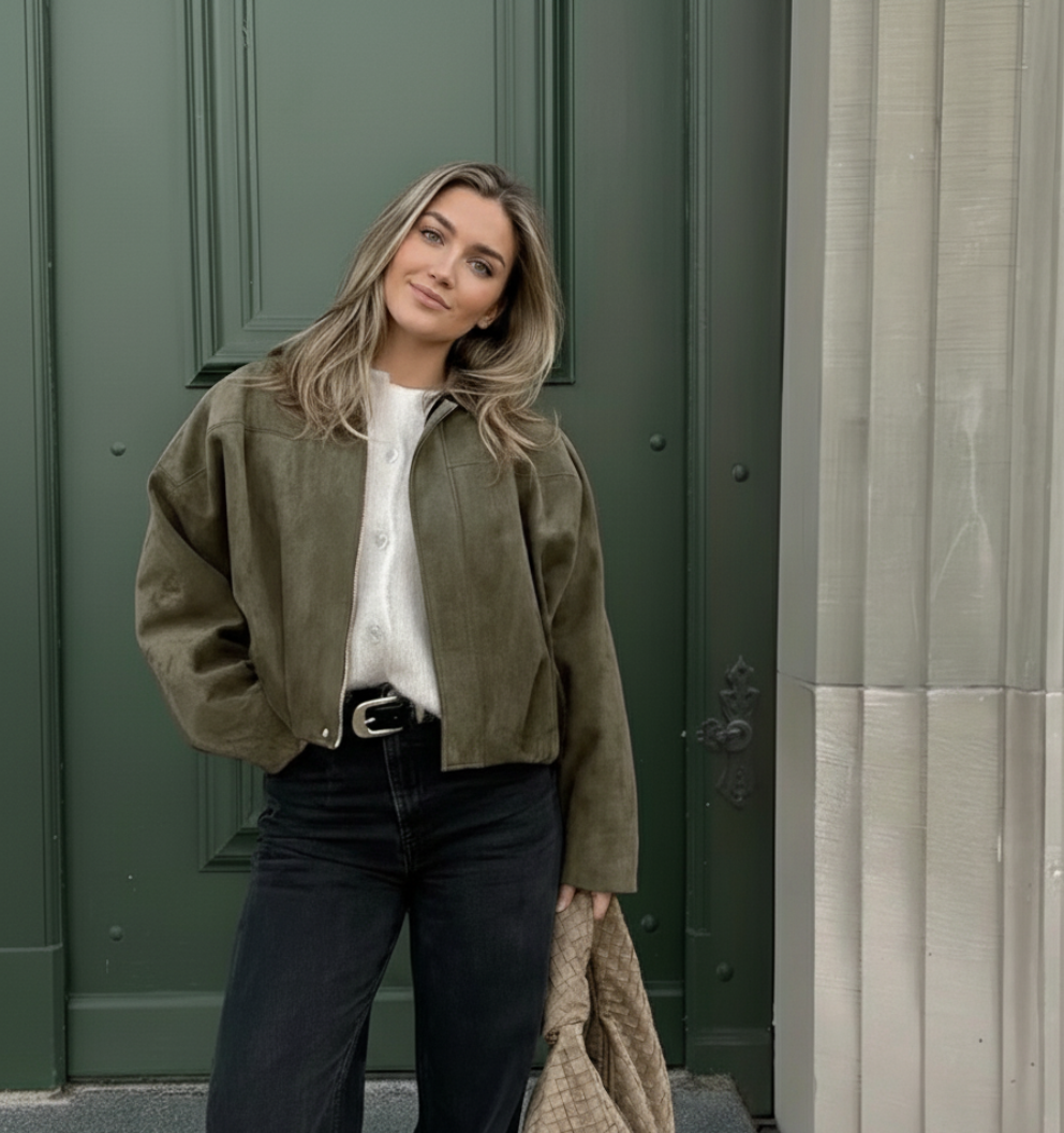 Veste Diana – Bomber Oversize Vert Olive