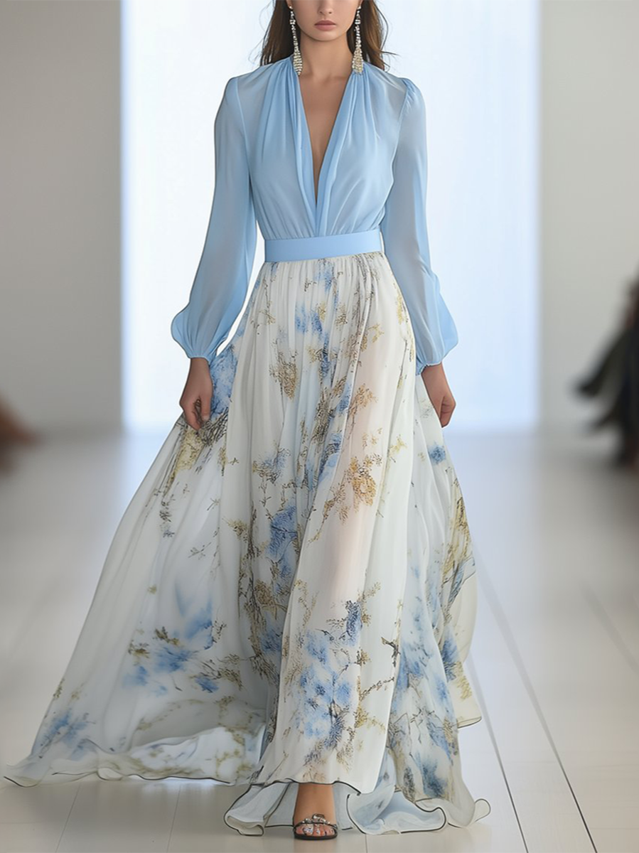 Harper™ | Robe Maxi avec Imprimé Floral Éblouissant