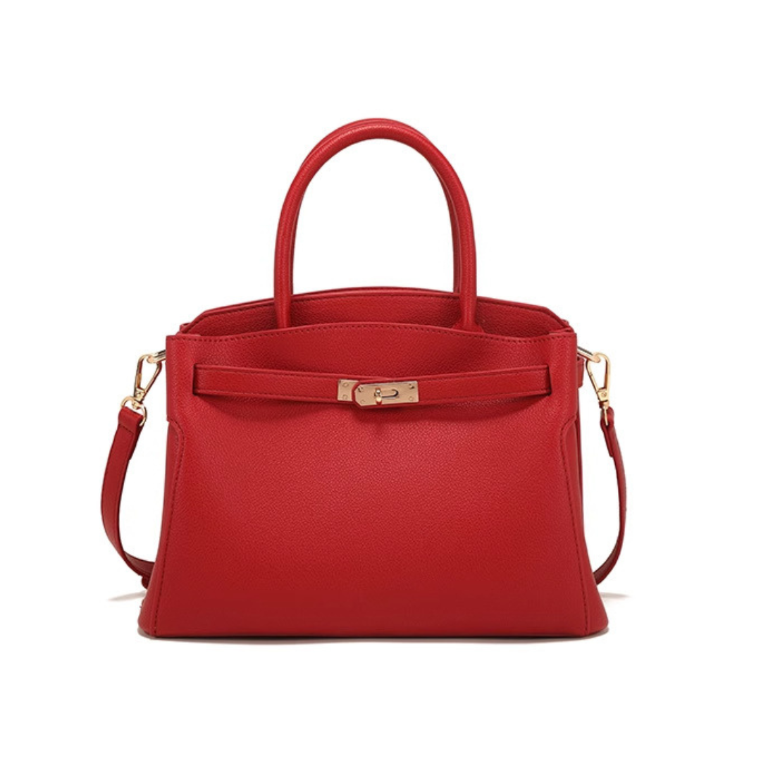 Sac à bandoulière structuré pour femme avec poignée supérieure et fermeture