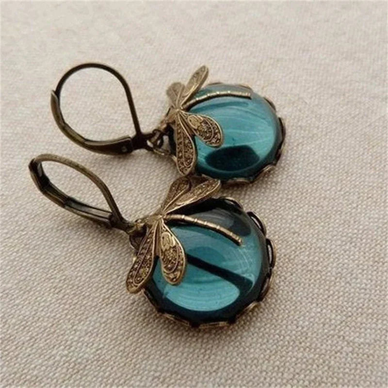 Lyvelle – Boucles d'oreilles en forme de libellule au style vintage