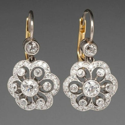 Boucles d'oreilles rétro en cristal Mandala