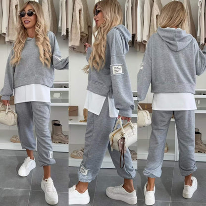 MIRELITHYN – ENSEMBLE DE SWEAT-SHIRT CASUAL À CAPUCHE NOISÉE