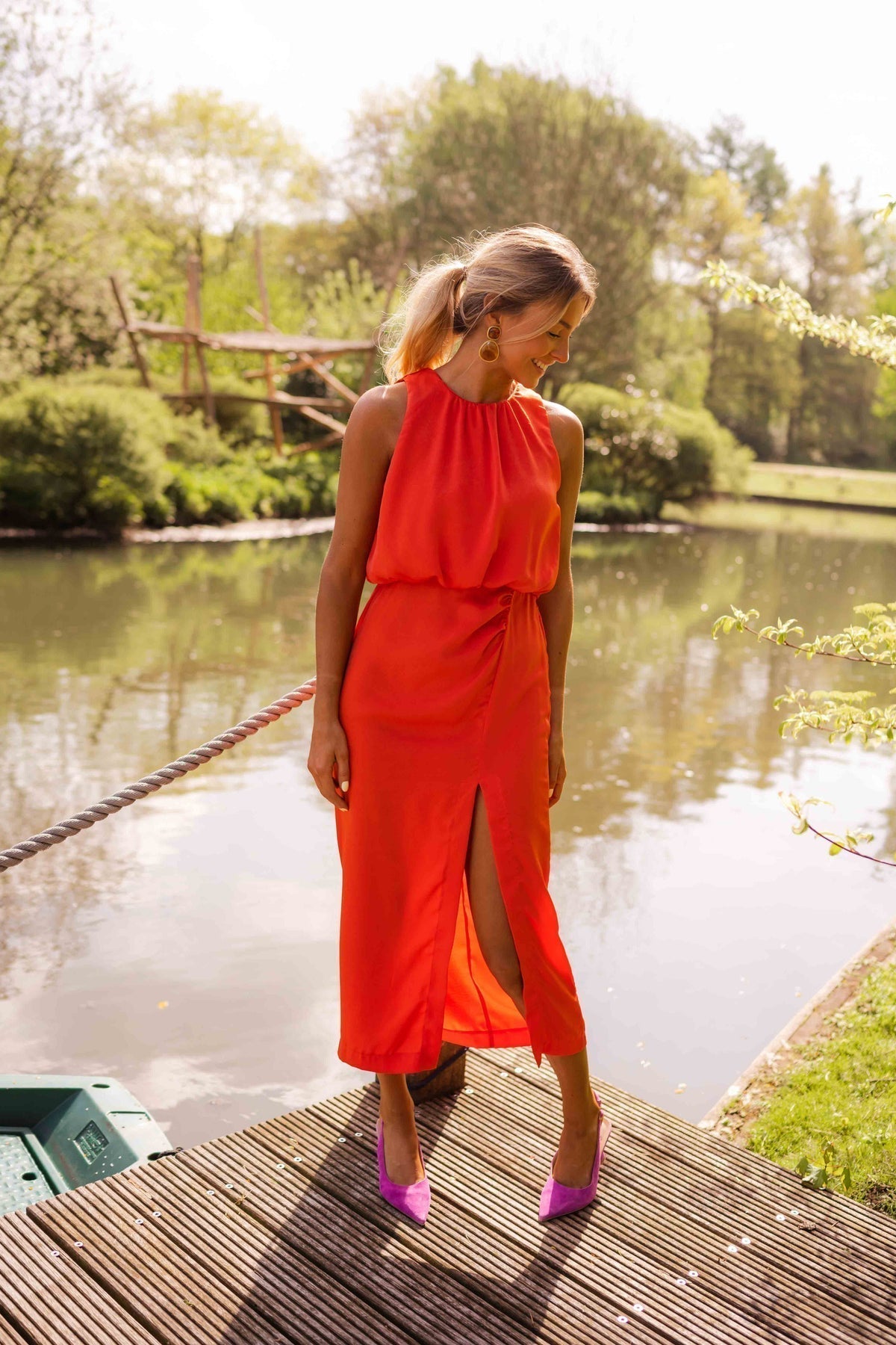 Beulah - Robe Midi Sans Manches à la Mode